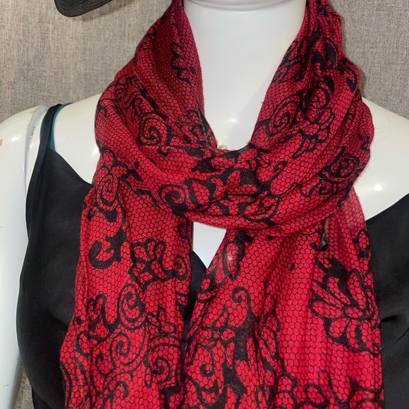 Red Infinity Scarf - Picture 3 of 5